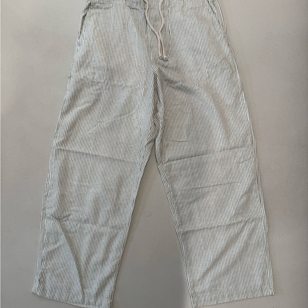 NWT Zara Men's Pinstriped Light Gray Joggers